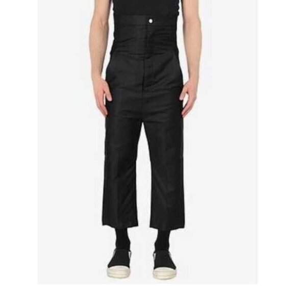 Rick Owens RUNWAY Dirt S/S 18 High Waisted Trousers 48 US 32 M Mens Black $1230 - Picture 1 of 12